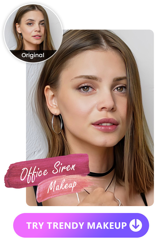 Try office siren makeup filter with Vivid Glam